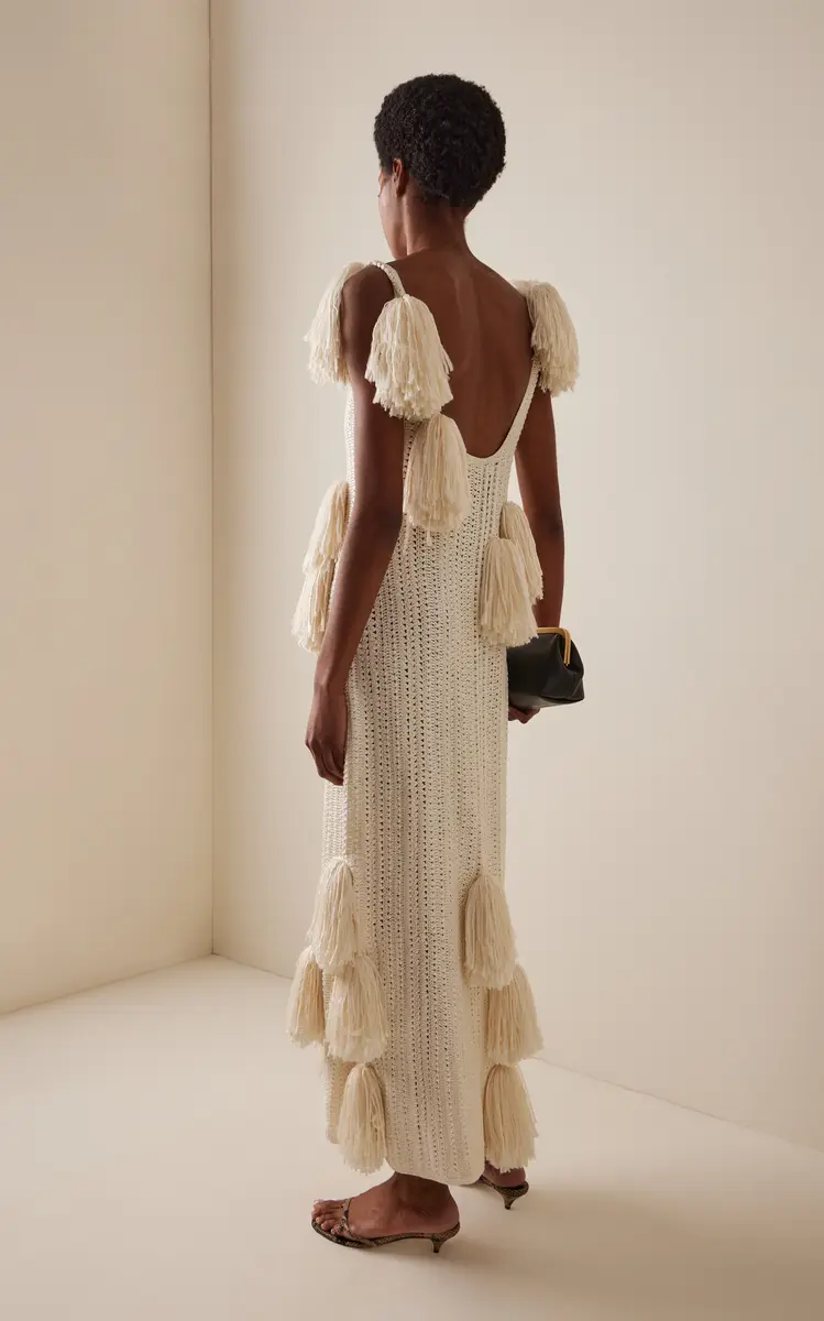Heirlome Pom Pom Silk Maxi Dress | Thumbnail 5 Heirlome Pom Pom Silk Maxi Dress | Thumbnail 5