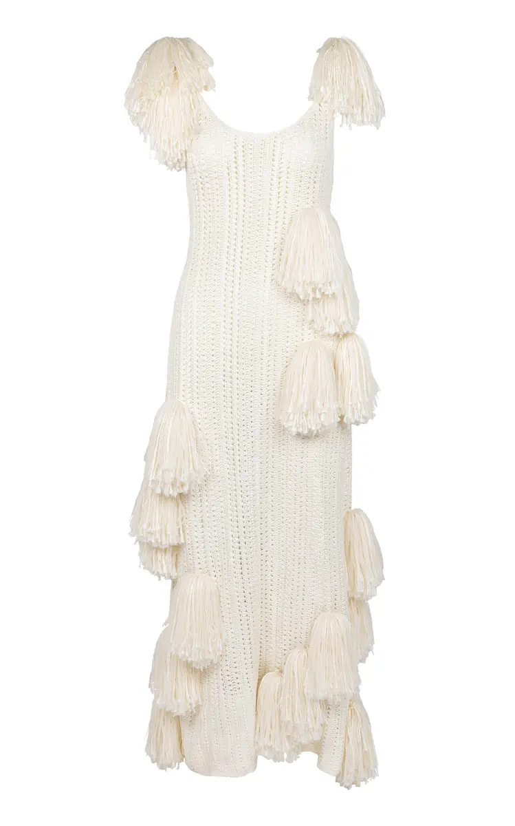 Heirlome Pom Pom Silk Maxi Dress | Thumbnail 6 Heirlome Pom Pom Silk Maxi Dress | Thumbnail 6