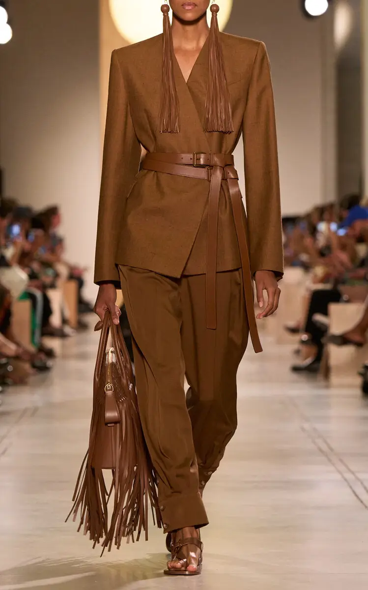Michael Kors Collection Belted Silk-Canvas Blazer | Thumbnail 2 Michael Kors Collection Belted Silk-Canvas Blazer | Thumbnail 2