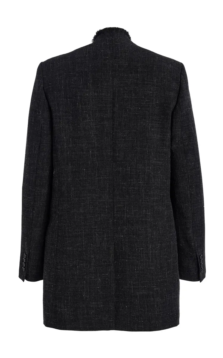 Michael Kors Collection Frayed Wool-Linen Blazer | Thumbnail 3 Michael Kors Collection Frayed Wool-Linen Blazer | Thumbnail 3