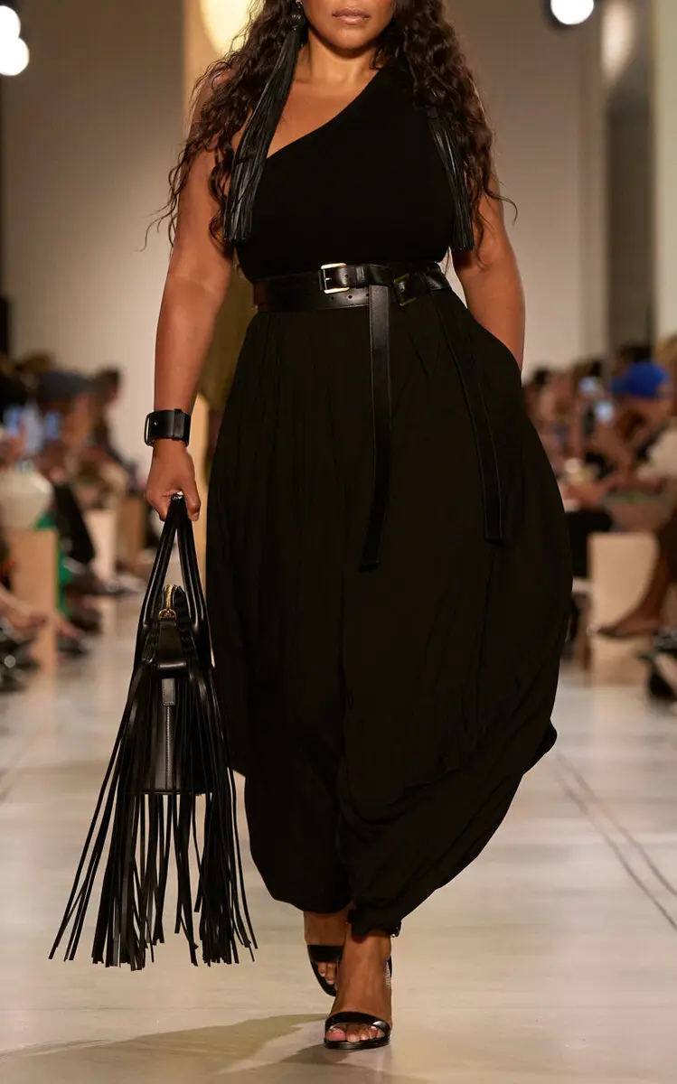 Michael Kors Collection Draped Georgette Jersey Wide-Leg Pants | Thumbnail 4