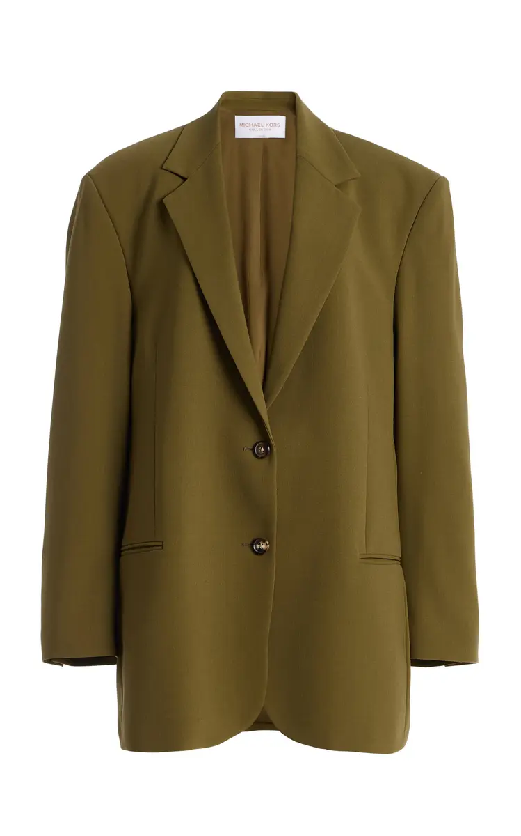 Michael Kors Collection Ryan Single-Breasted Stretch Tissue Wool Crepe Blazer | Thumbnail 6