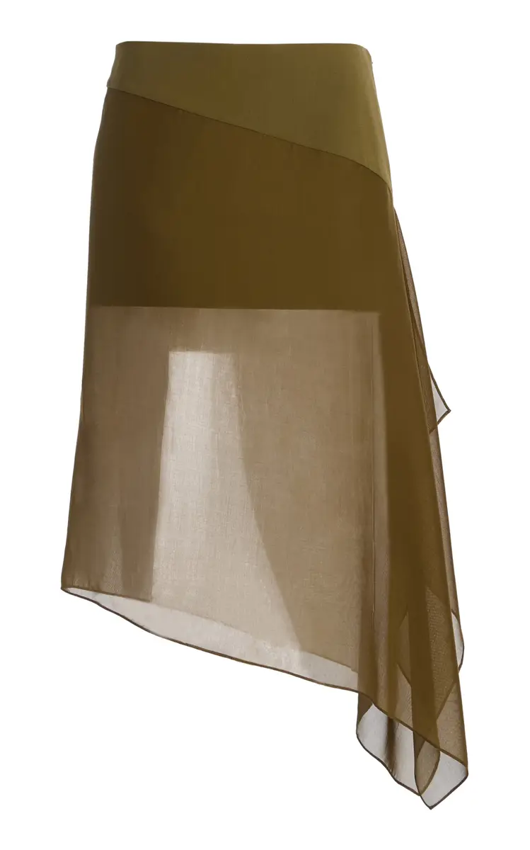 Michael Kors Collection Veiled Stretched Tissue Wool Crepe Midi Skirt | Thumbnail 6 Michael Kors Collection Veiled Stretched Tissue Wool Crepe Midi Skirt | Thumbnail 6