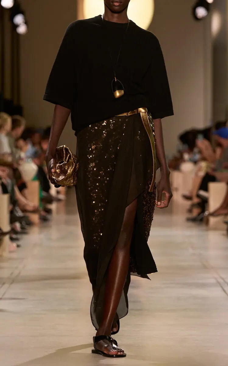 Michael Kors Collection Embellished Silk Georgette Midi Skirt | Thumbnail 4