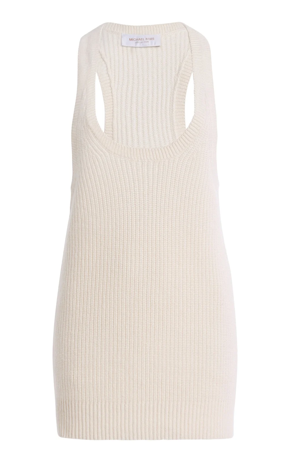 Michael Kors Collection Racer Back Cashmere-Linen Tank Top