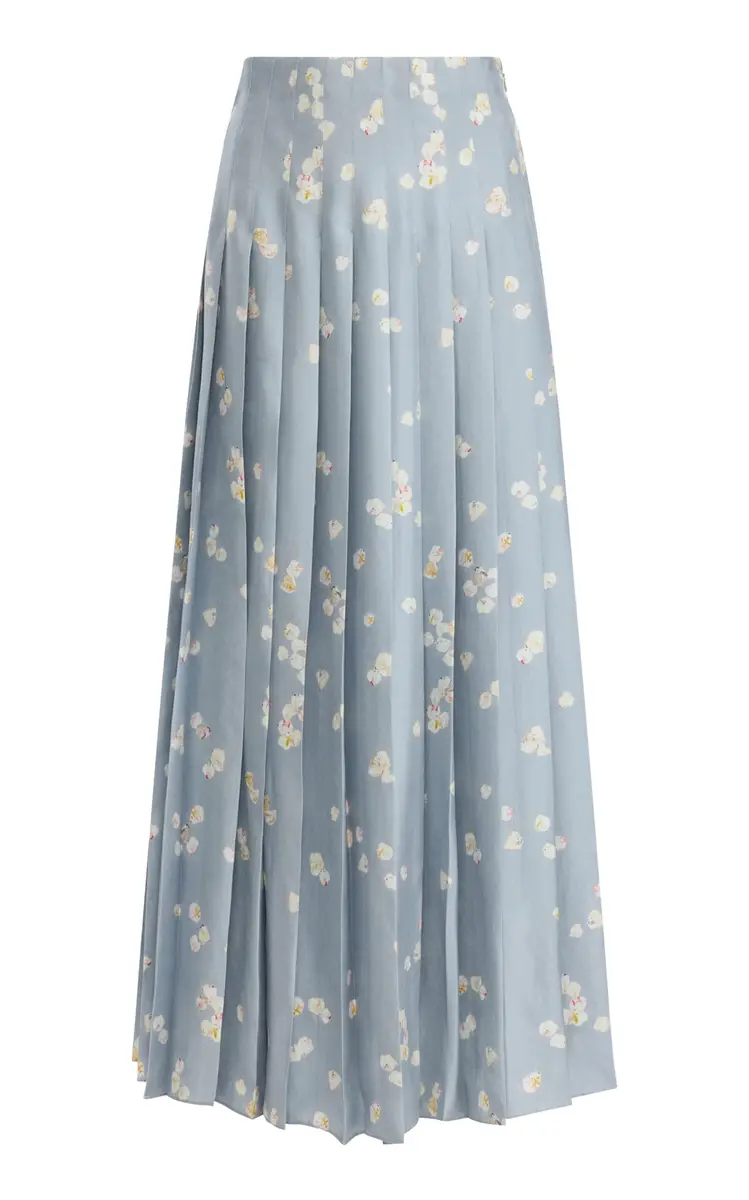 Altuzarra Monti Pleated Crepe Maxi Skirt | Thumbnail 3