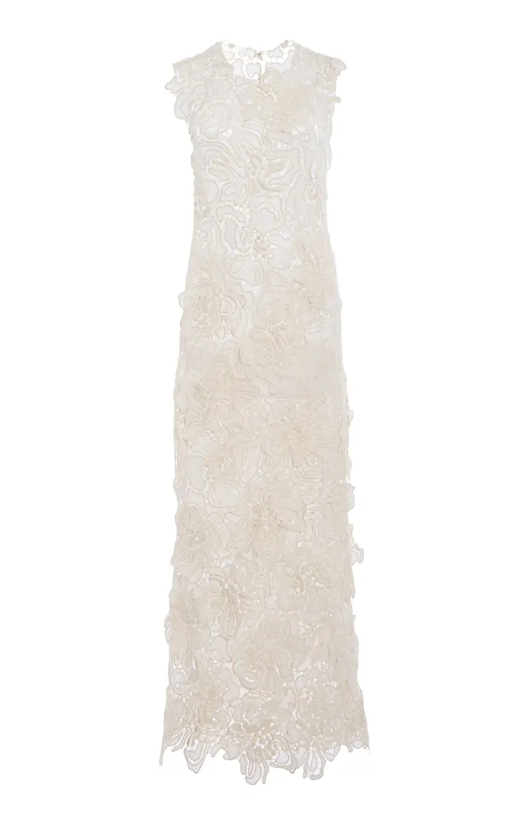 Simkhai Dahlia Floral-Lace Midi Dress | Thumbnail 3 Simkhai Dahlia Floral-Lace Midi Dress | Thumbnail 3