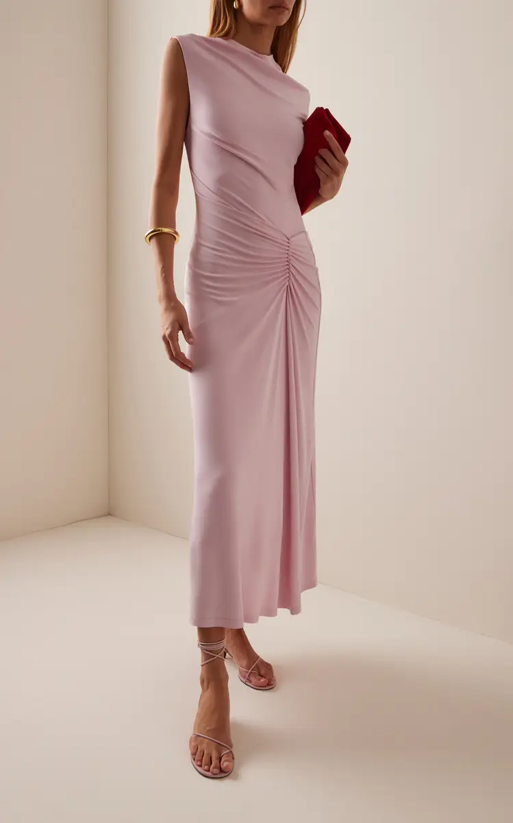 Simkhai Acacia Draped Midi Dress | Thumbnail 2 Simkhai Acacia Draped Midi Dress | Thumbnail 2