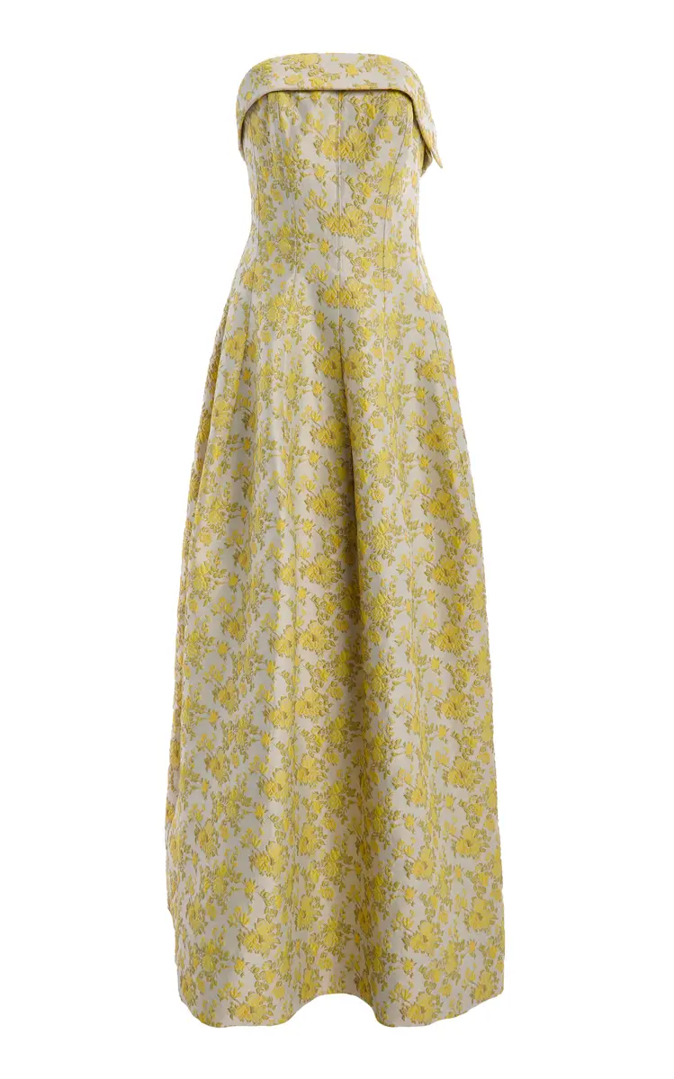 SIMKHAI Octavia Floral-Jacquard Gown | Image 1 SIMKHAI Octavia Floral-Jacquard Gown | Image 1