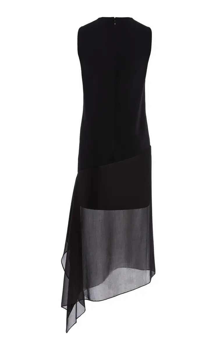 Michael Kors Collection Skirt-Veiled Stretch-Wool Crepe Midi Dress | Thumbnail 3 Michael Kors Collection Skirt-Veiled Stretch-Wool Crepe Midi Dress | Thumbnail 3