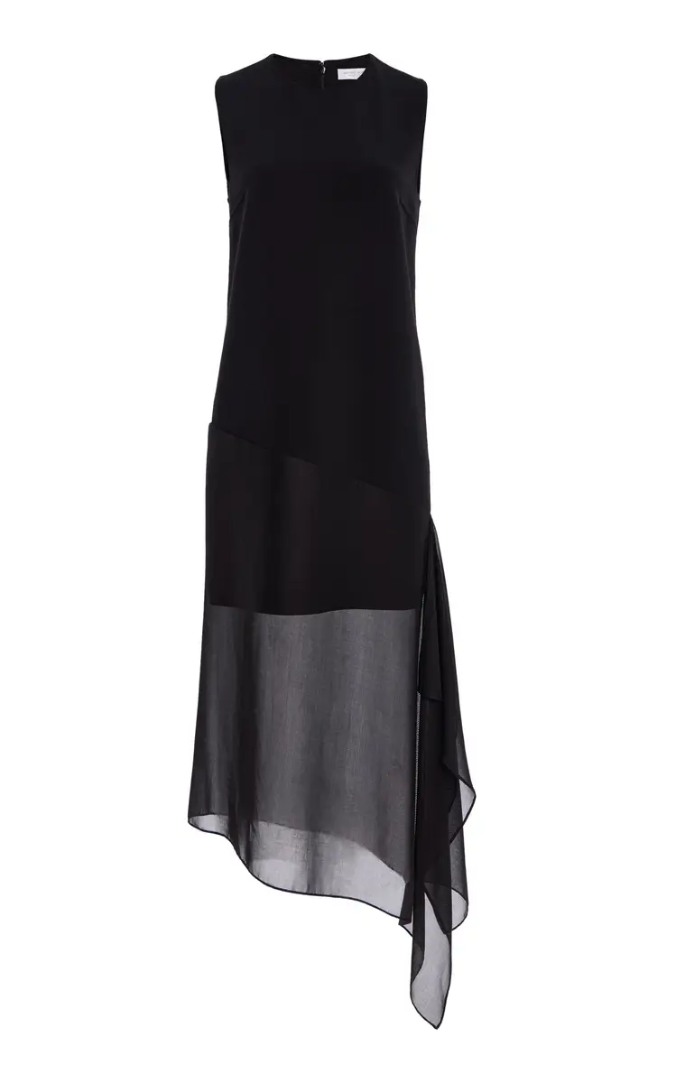Michael Kors Collection Skirt-Veiled Stretch-Wool Crepe Midi Dress | Thumbnail 6 Michael Kors Collection Skirt-Veiled Stretch-Wool Crepe Midi Dress | Thumbnail 6