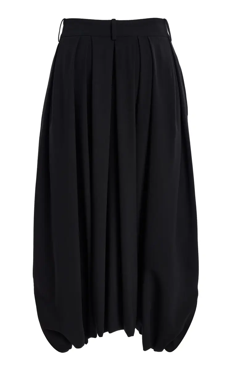 Michael Kors Collection Draped Stretch-Tissue Wool Crepe Culottes | Thumbnail 3