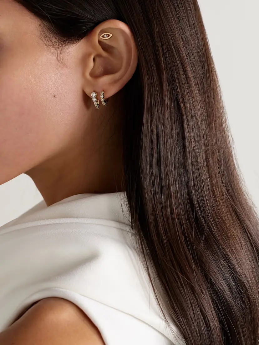 Jennifer Meyer Edith 18-karat Gold Diamond Earrings | Thumbnail 4 Jennifer Meyer Edith 18-karat Gold Diamond Earrings | Thumbnail 4