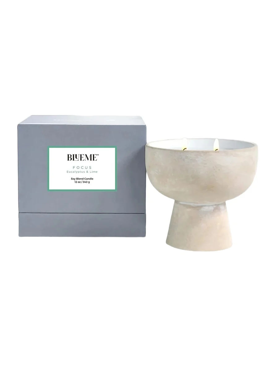 Blueme Focus Eucalyptus & Lime Ceramic Candle