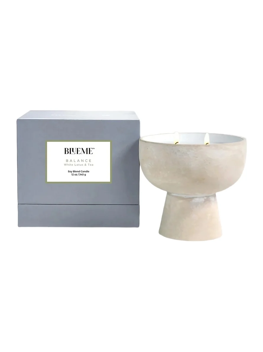 Blueme Balance White Lotus & Tea Ceramic Candle