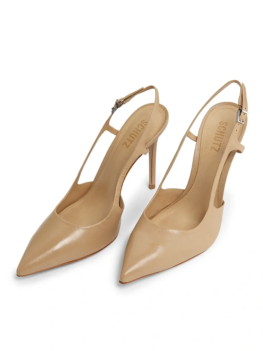 Schutz Women's Boris 110MM Leather Slingback Pumps | Thumbnail 4