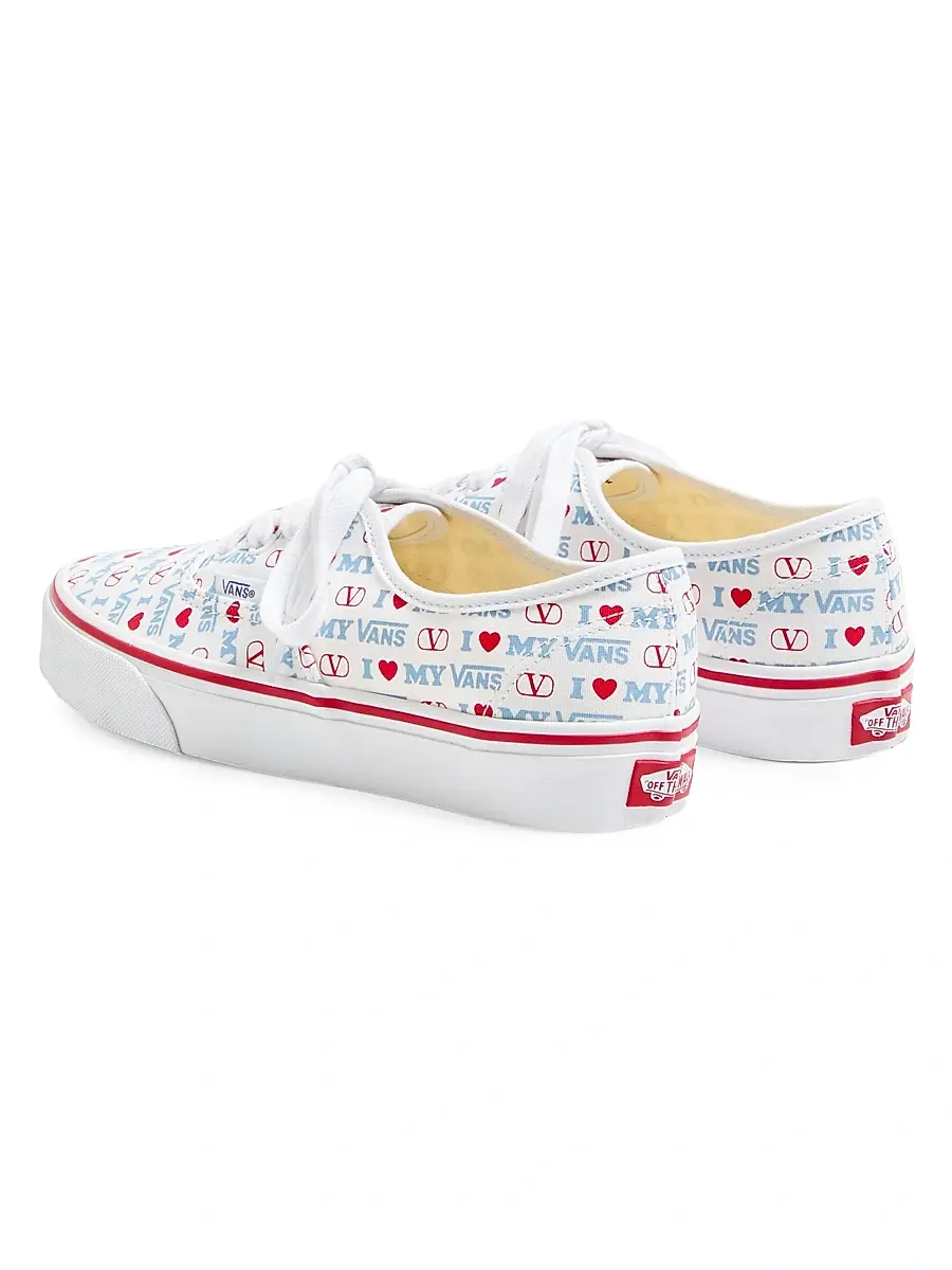 Valentino Garavani and Vans Women's Low-Top Sneakers - White Rouge Pur | Thumbnail 3 Valentino Garavani and Vans Women's Low-Top Sneakers - White Rouge Pur | Thumbnail 3