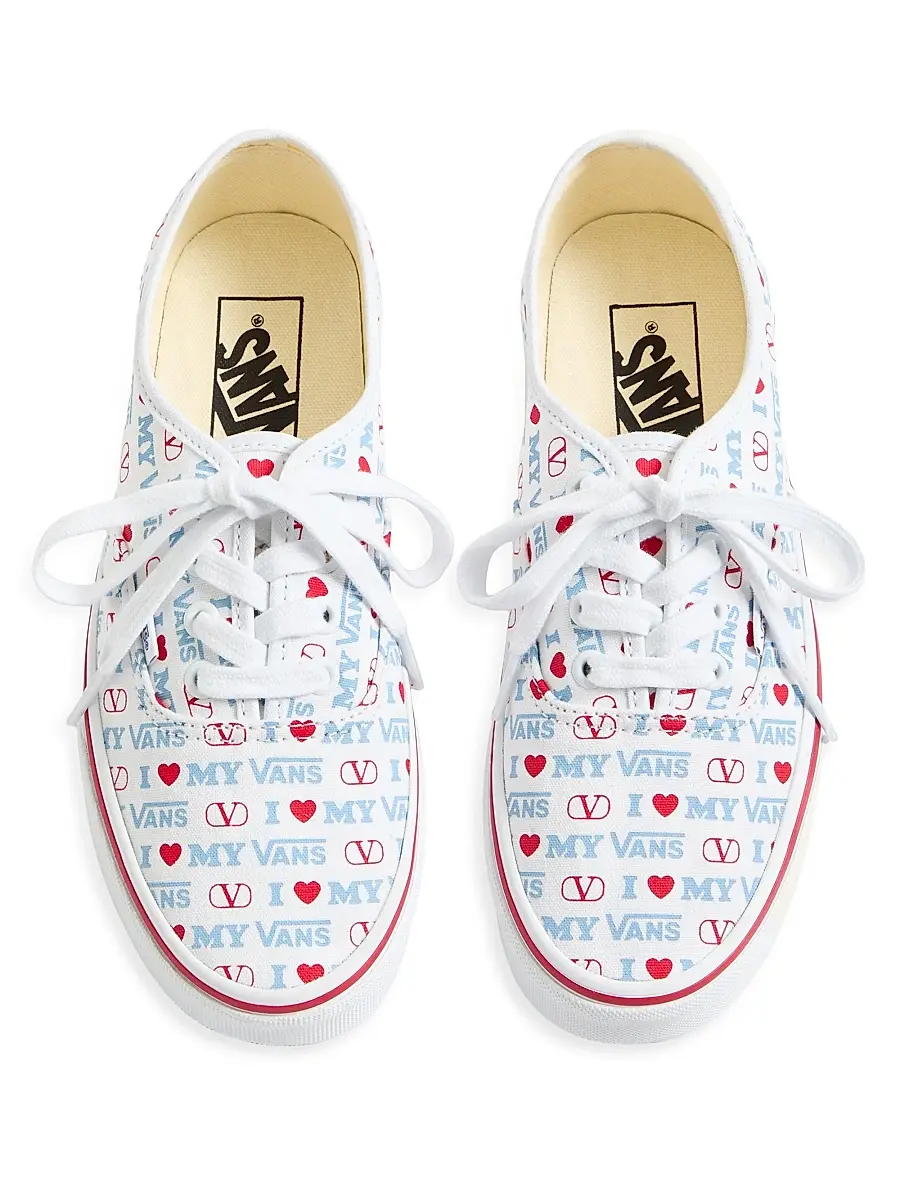 Valentino Garavani and Vans Women's Low-Top Sneakers - White Rouge Pur | Thumbnail 4 Valentino Garavani and Vans Women's Low-Top Sneakers - White Rouge Pur | Thumbnail 4