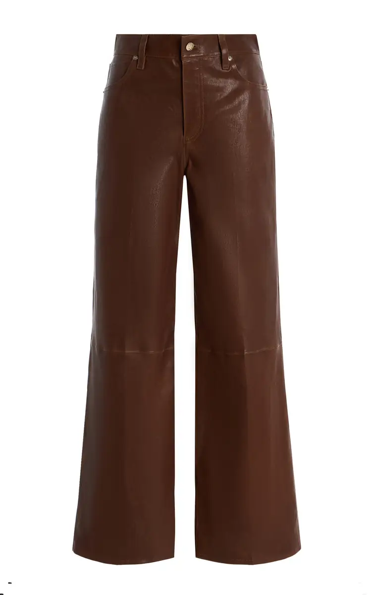 Frame Le Slim Palazzo Leather Jeans | Thumbnail 5