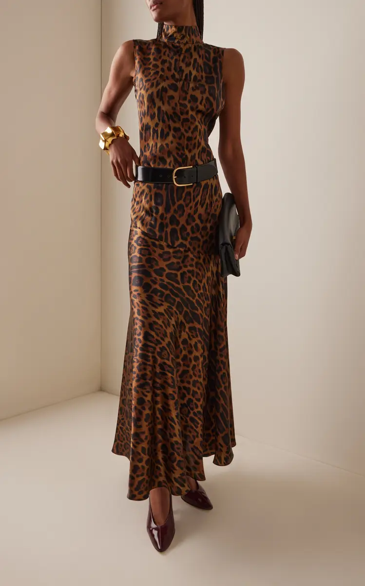 Adam Lippes Tess Leopard-Printed Silk-Charmeuse Maxi Skirt - Animal | Thumbnail 2 Adam Lippes Tess Leopard-Printed Silk-Charmeuse Maxi Skirt - Animal | Thumbnail 2