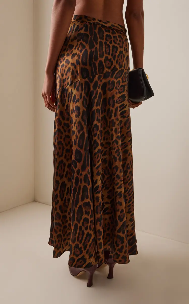 Adam Lippes Tess Leopard-Printed Silk-Charmeuse Maxi Skirt - Animal | Thumbnail 4 Adam Lippes Tess Leopard-Printed Silk-Charmeuse Maxi Skirt - Animal | Thumbnail 4