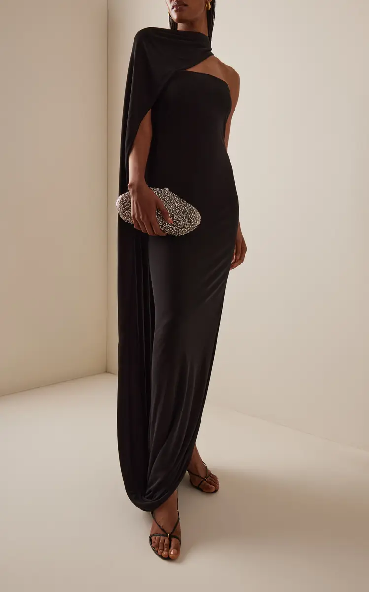 Cult Gaia Corsica Draped Cape Jersey Maxi Dress | Thumbnail 2 Cult Gaia Corsica Draped Cape Jersey Maxi Dress | Thumbnail 2