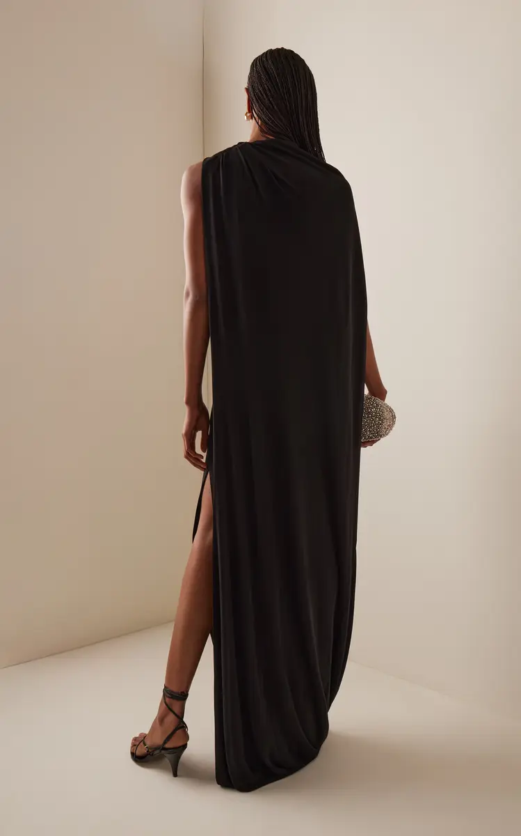 Cult Gaia Corsica Draped Cape Jersey Maxi Dress | Thumbnail 4 Cult Gaia Corsica Draped Cape Jersey Maxi Dress | Thumbnail 4