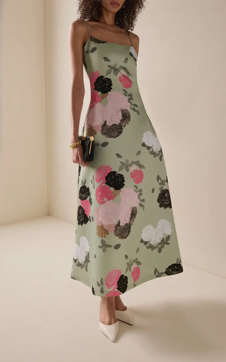 BERNADETTE Nicole Printed Satin Maxi Dress | Thumbnail 2 BERNADETTE Nicole Printed Satin Maxi Dress | Thumbnail 2