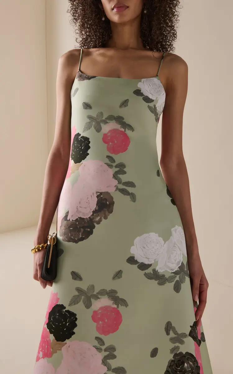 BERNADETTE Nicole Printed Satin Maxi Dress | Thumbnail 3 BERNADETTE Nicole Printed Satin Maxi Dress | Thumbnail 3