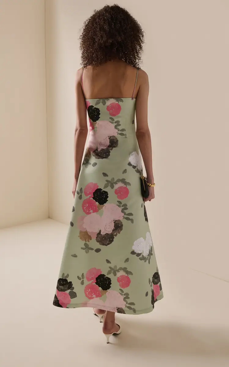 BERNADETTE Nicole Printed Satin Maxi Dress | Thumbnail 4 BERNADETTE Nicole Printed Satin Maxi Dress | Thumbnail 4
