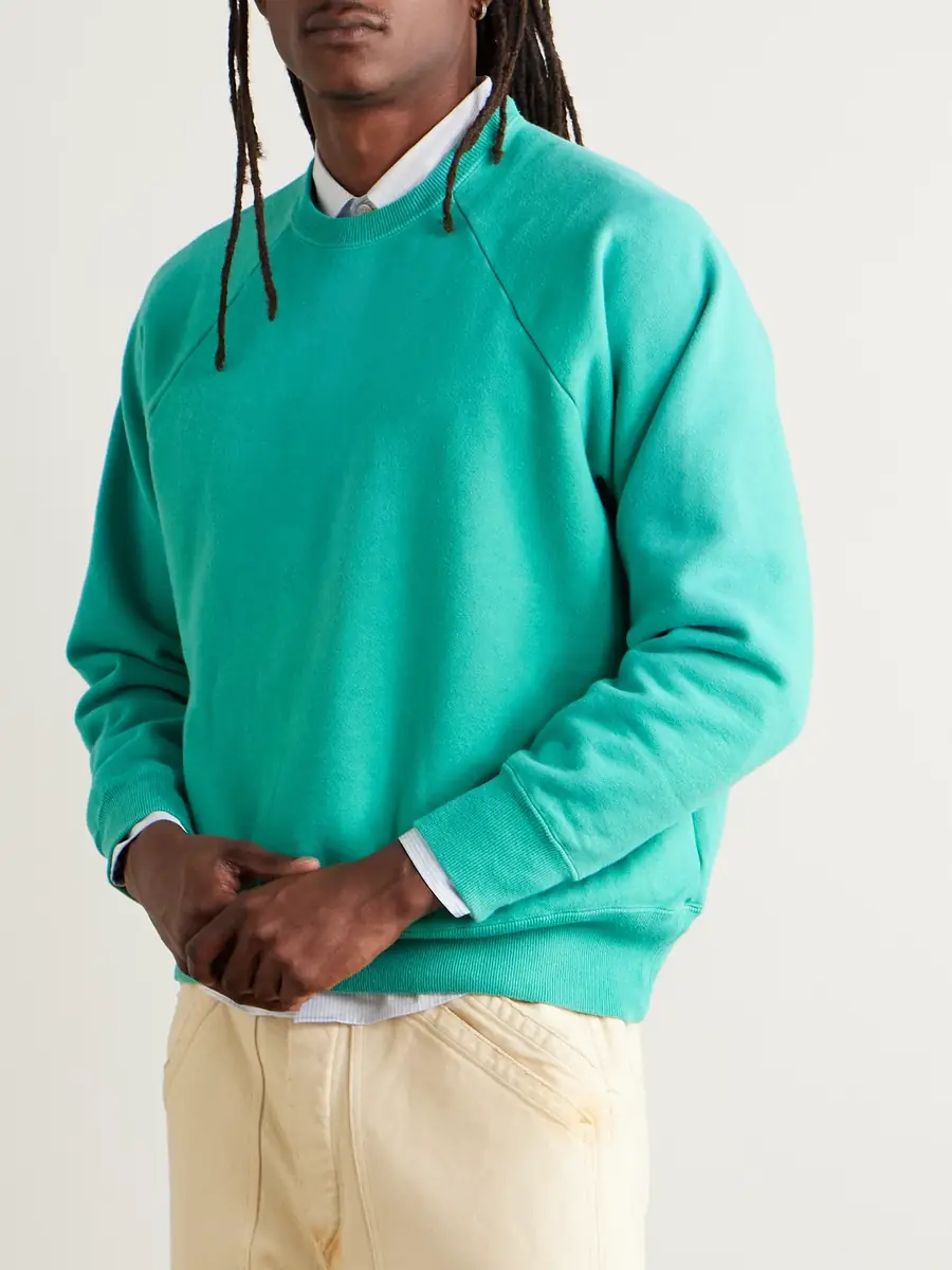 A.PRESSE Vintage Cotton-Jersey Sweatshirt - Men | Thumbnail 3