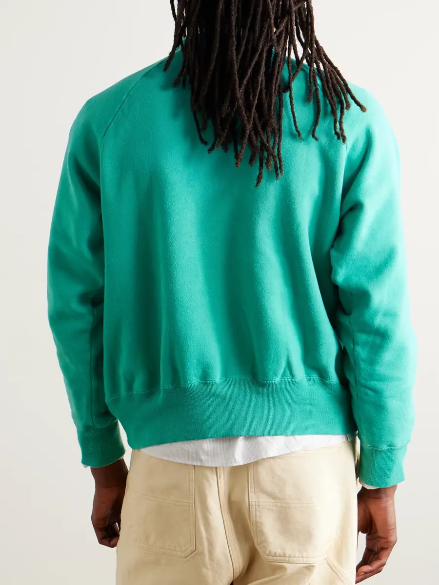 A.PRESSE Vintage Cotton-Jersey Sweatshirt - Men | Thumbnail 4