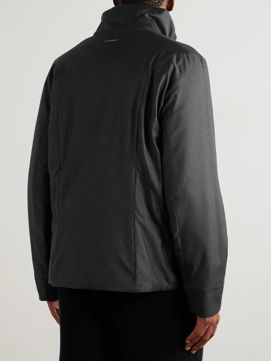 Sease Padded Virgin Wool and Silk-Blend Flannel Jacket - Men | Thumbnail 3