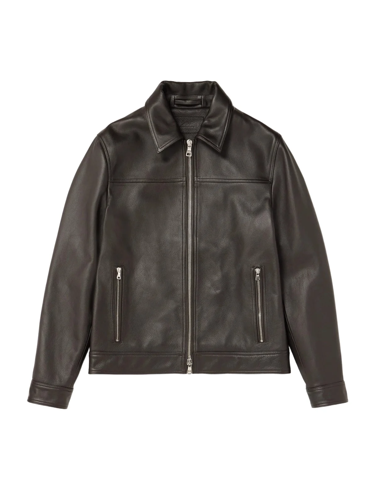 Full-Grain Leather Coach Jacket - Men Full-Grain Leather Coach Jacket - Men