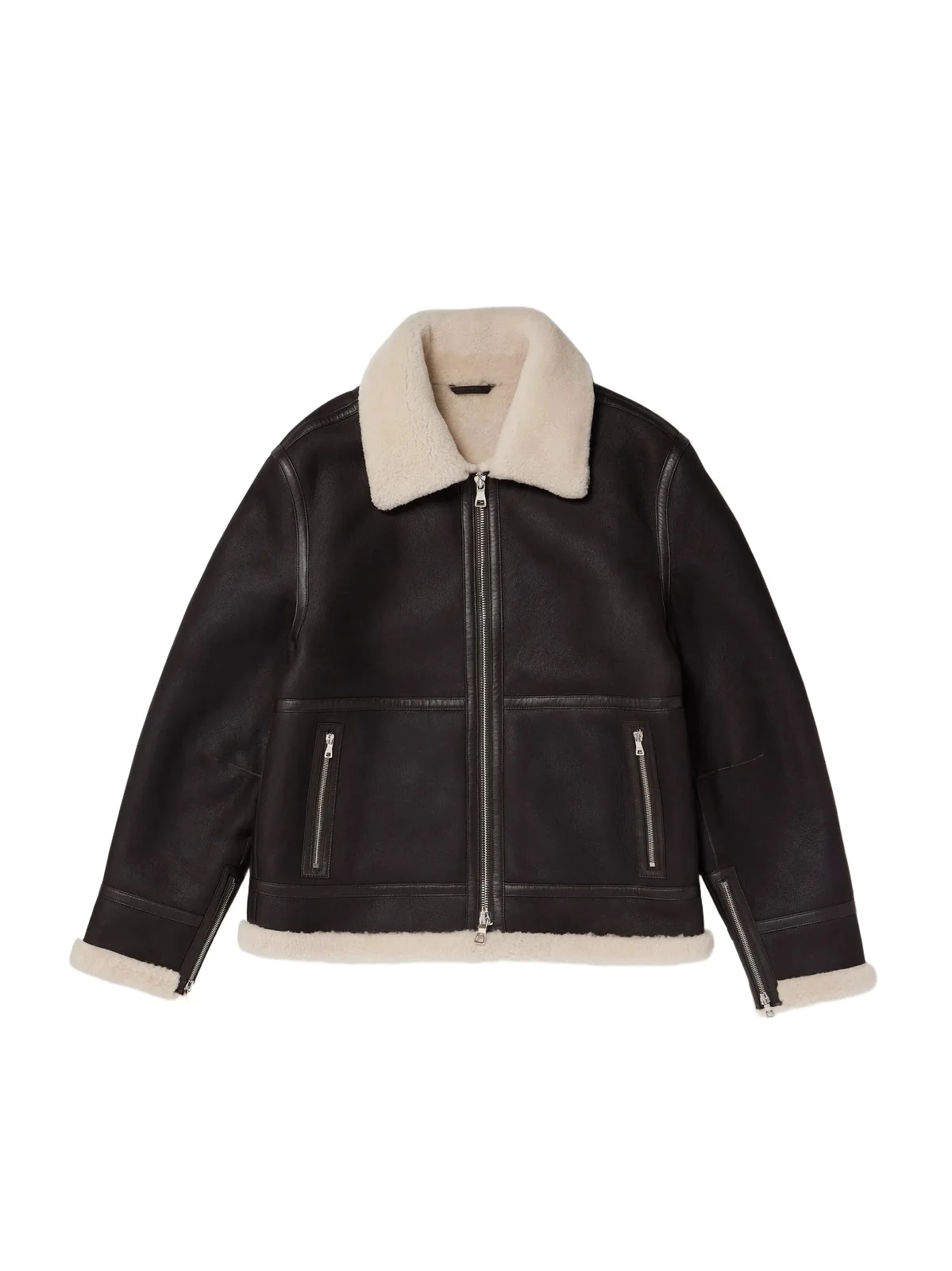 Shearling Bomber Jacket - Men Shearling Bomber Jacket - Men
