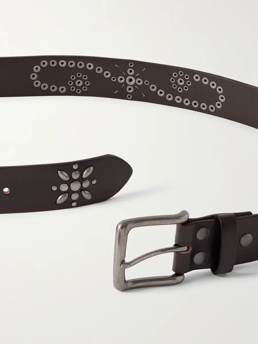 Corridor 3.5cm Studded Leather Belt - Men | Thumbnail 2 Corridor 3.5cm Studded Leather Belt - Men | Thumbnail 2