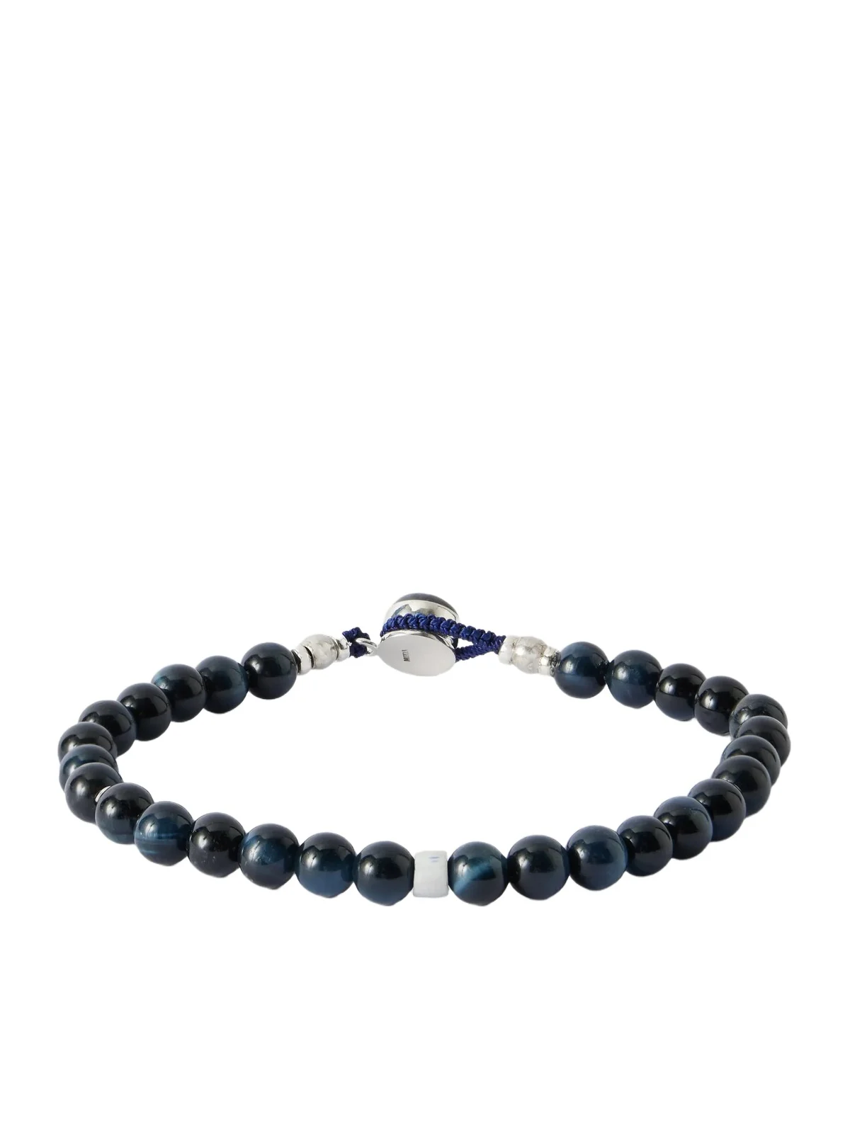 Circle 8 Sterling Silver, Labradorite and Tiger's Eye Bracelet - Men Circle 8 Sterling Silver, Labradorite and Tiger's Eye Bracelet - Men