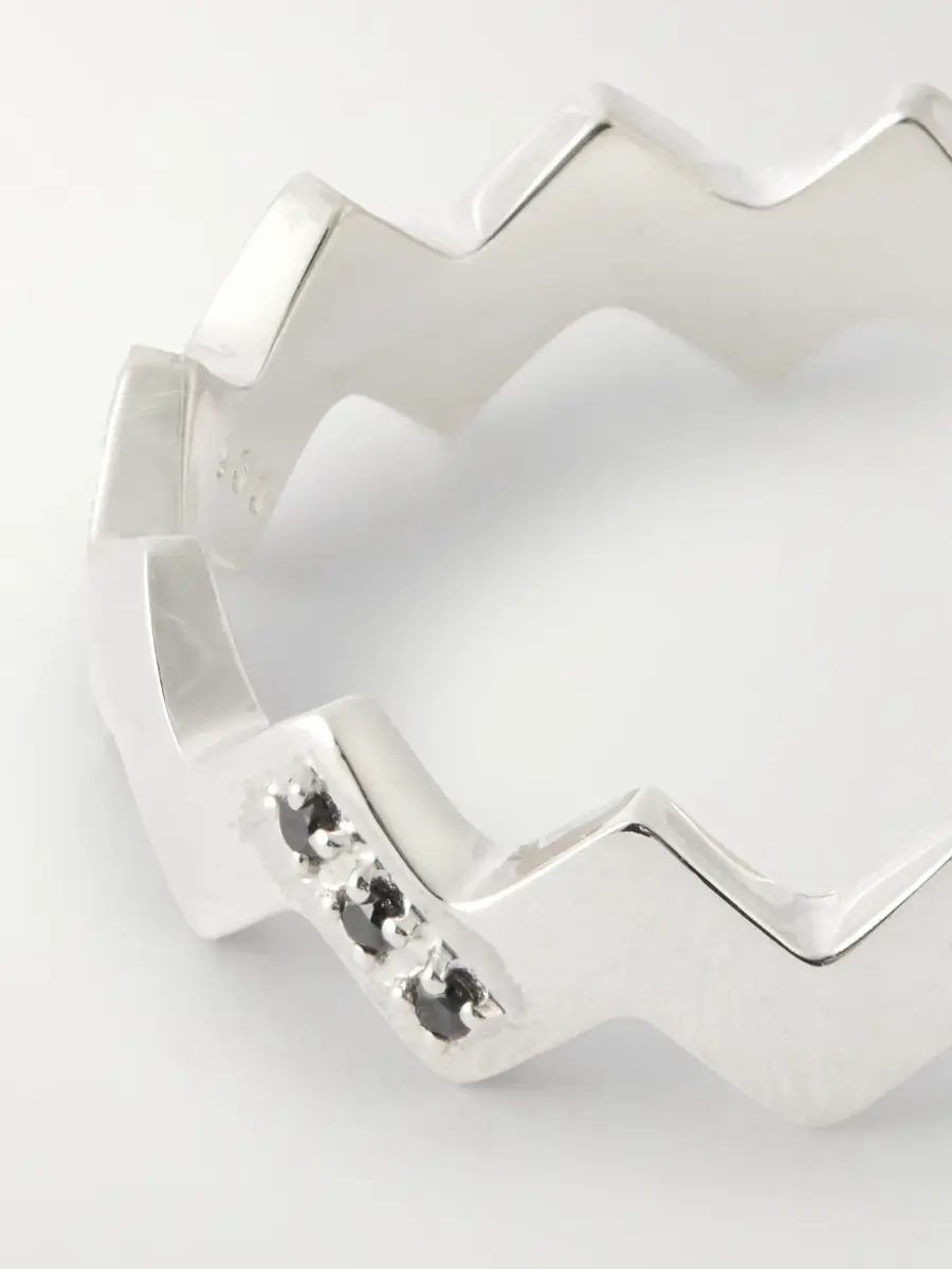 Mikia Snake Sterling Silver Diamond Ring - Men | Thumbnail 4 Mikia Snake Sterling Silver Diamond Ring - Men | Thumbnail 4