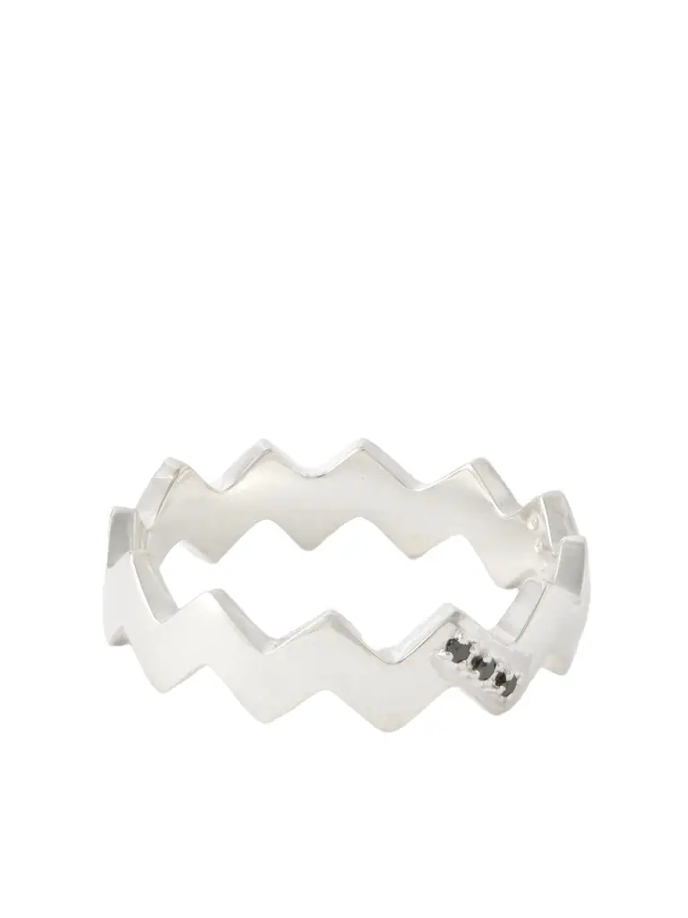 Mikia Snake Sterling Silver Diamond Ring - Men | Image 1 Mikia Snake Sterling Silver Diamond Ring - Men | Image 1