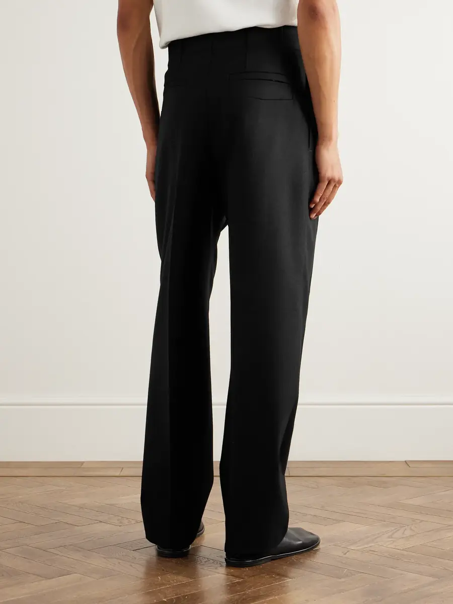 Zegna Straight-Leg Pleated Wool Trousers - Men | Thumbnail 4