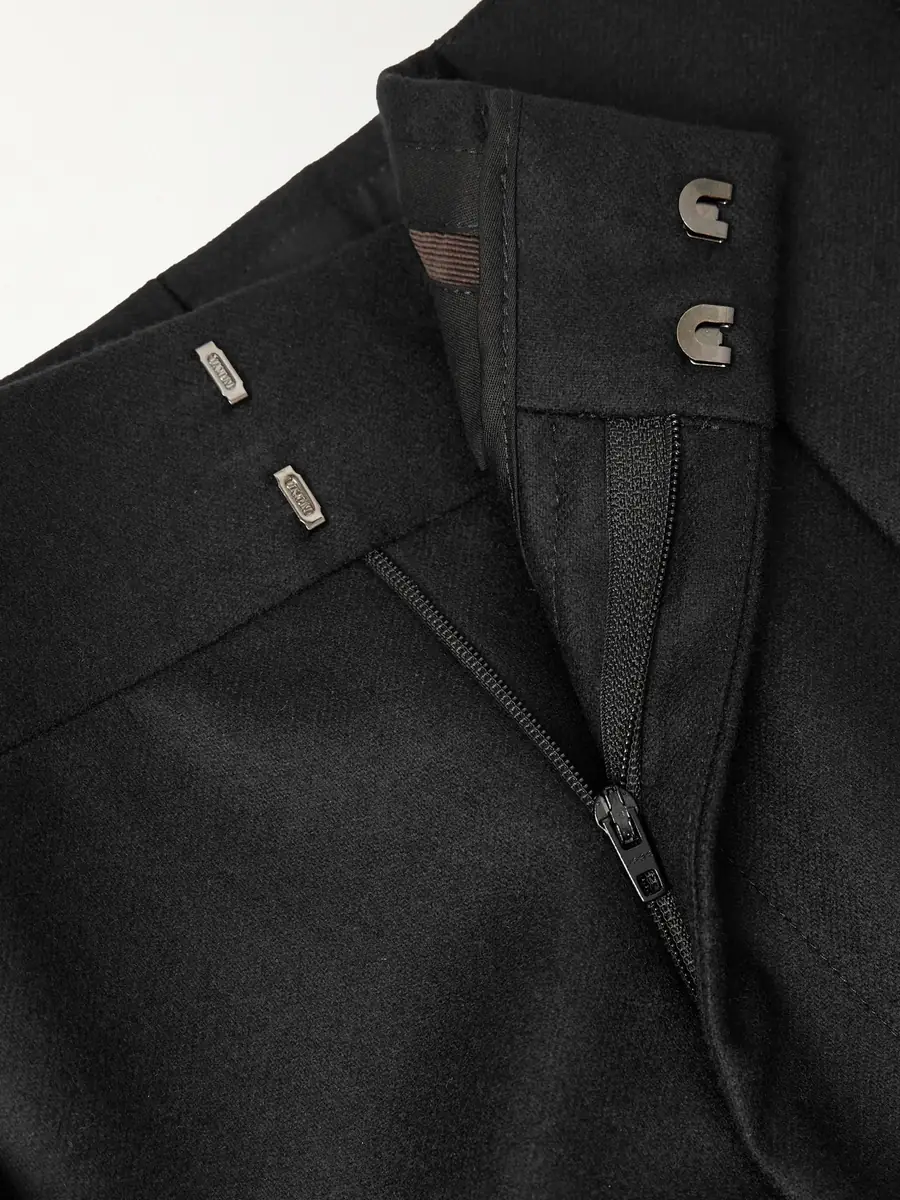 Zegna Straight-Leg Pleated Wool Trousers - Men | Thumbnail 6
