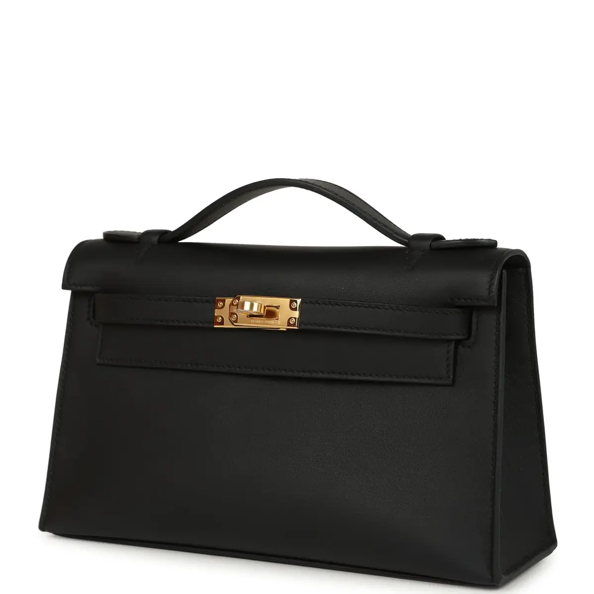 HERMÈS Hermes Kelly Pochette Black Swift Gold Hardware | Thumbnail 5 HERMÈS Hermes Kelly Pochette Black Swift Gold Hardware | Thumbnail 5