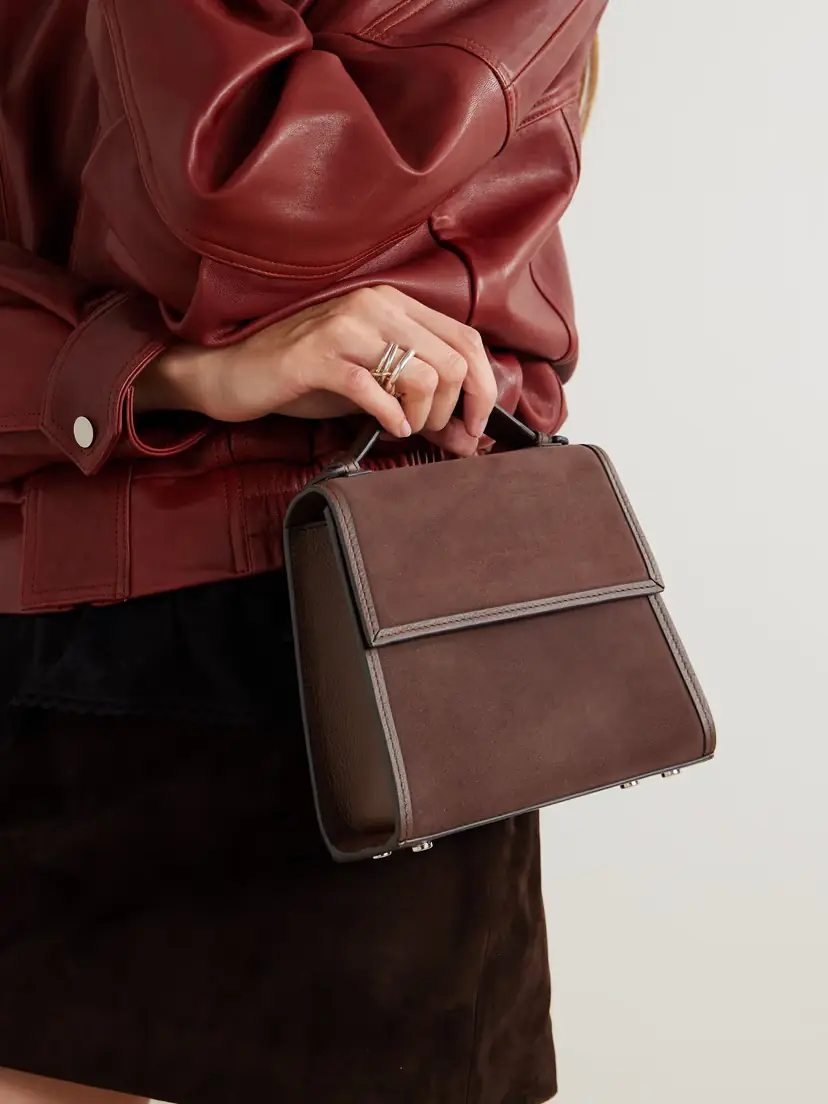 Hunting Season Small Leather-trimed Suede Tote | Thumbnail 2