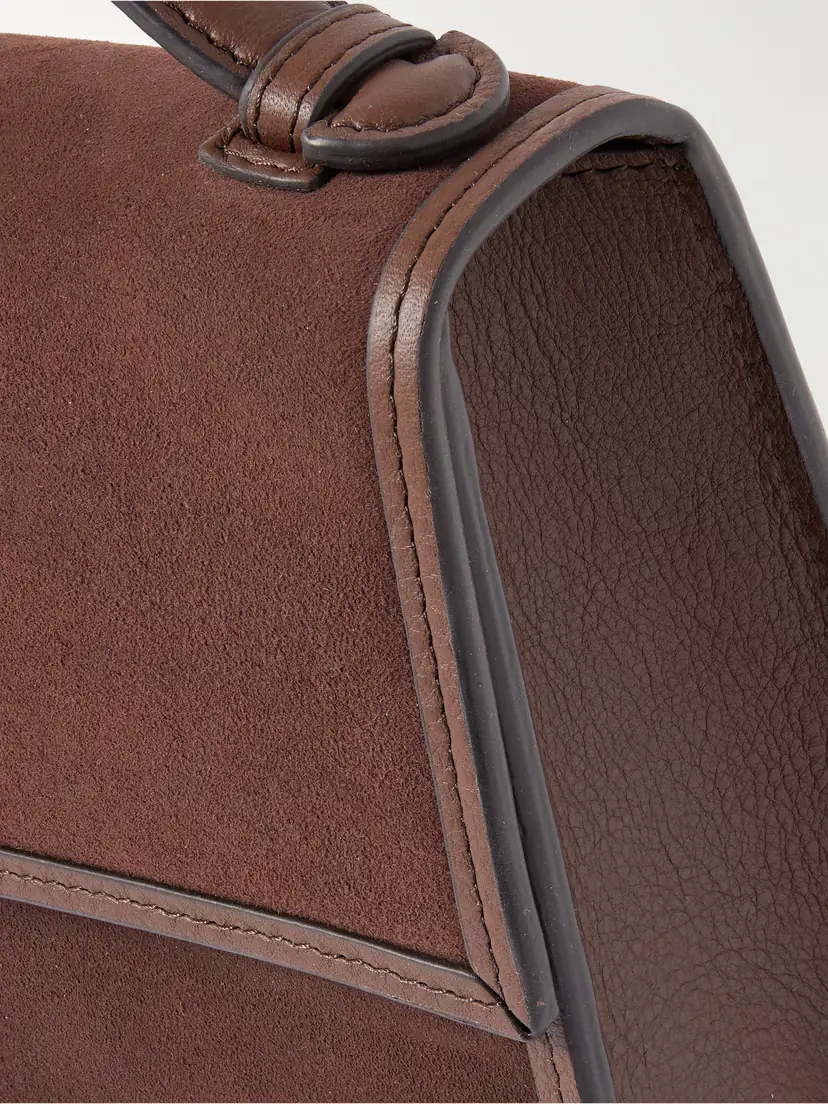 Hunting Season Small Leather-trimed Suede Tote | Thumbnail 4
