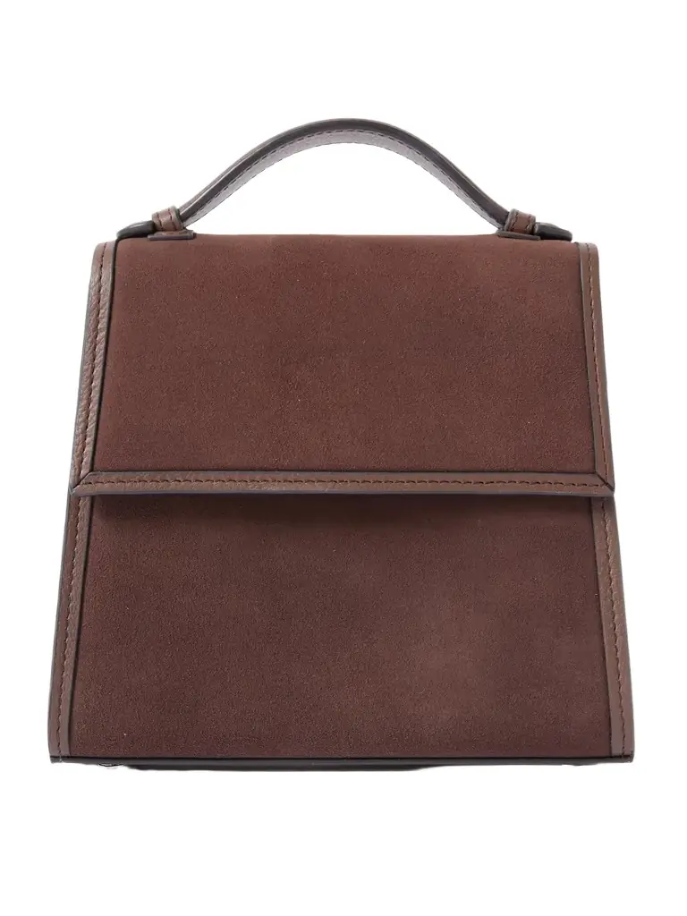 Hunting Season Small Leather-trimed Suede Tote | Image 1 Hunting Season Small Leather-trimed Suede Tote | Image 1
