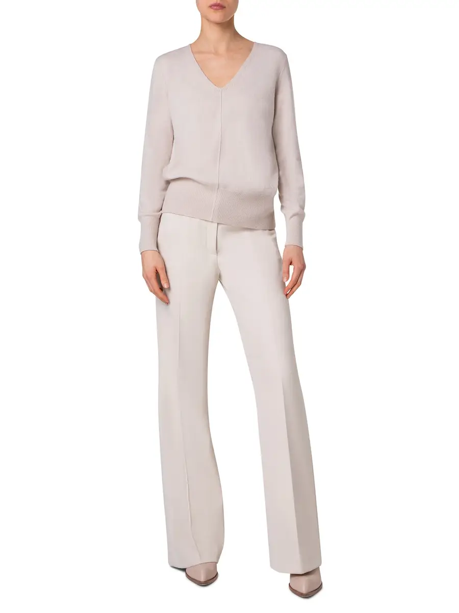 Akris V-Neck Cashmere Sweater | Thumbnail 2