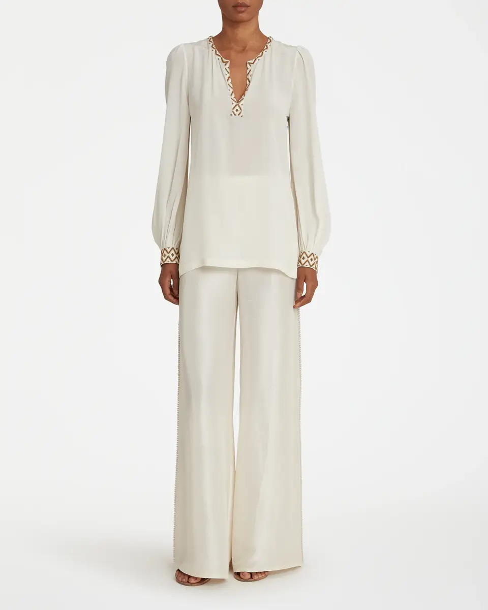 Emporio Sirenuse Blair Trousers in Dupion Silk | Thumbnail 4 Emporio Sirenuse Blair Trousers in Dupion Silk | Thumbnail 4