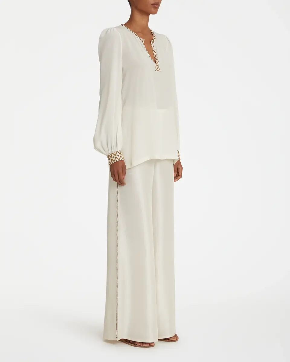 Emporio Sirenuse Blair Trousers in Dupion Silk | Thumbnail 5 Emporio Sirenuse Blair Trousers in Dupion Silk | Thumbnail 5