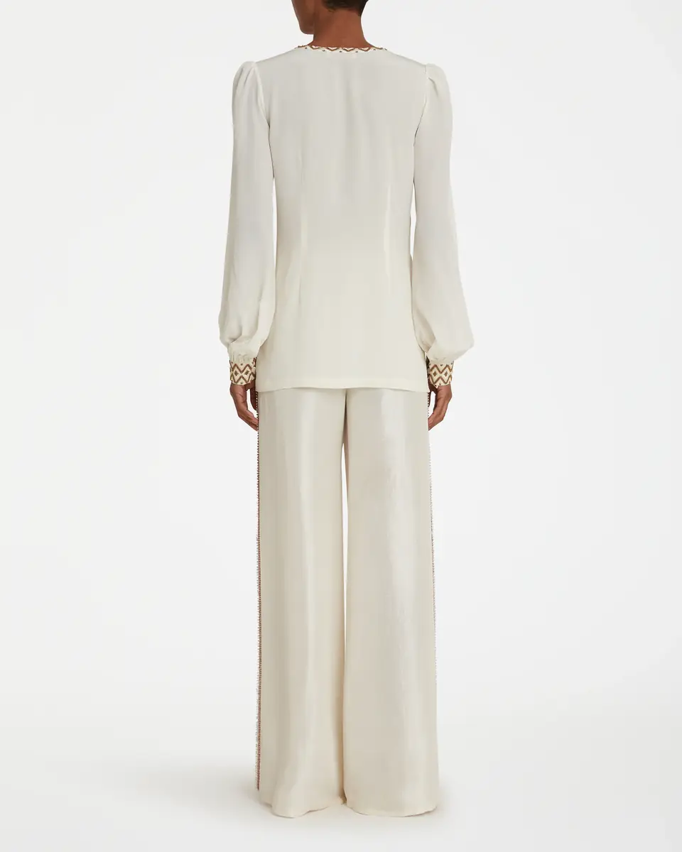 Emporio Sirenuse Blair Trousers in Dupion Silk | Thumbnail 6 Emporio Sirenuse Blair Trousers in Dupion Silk | Thumbnail 6