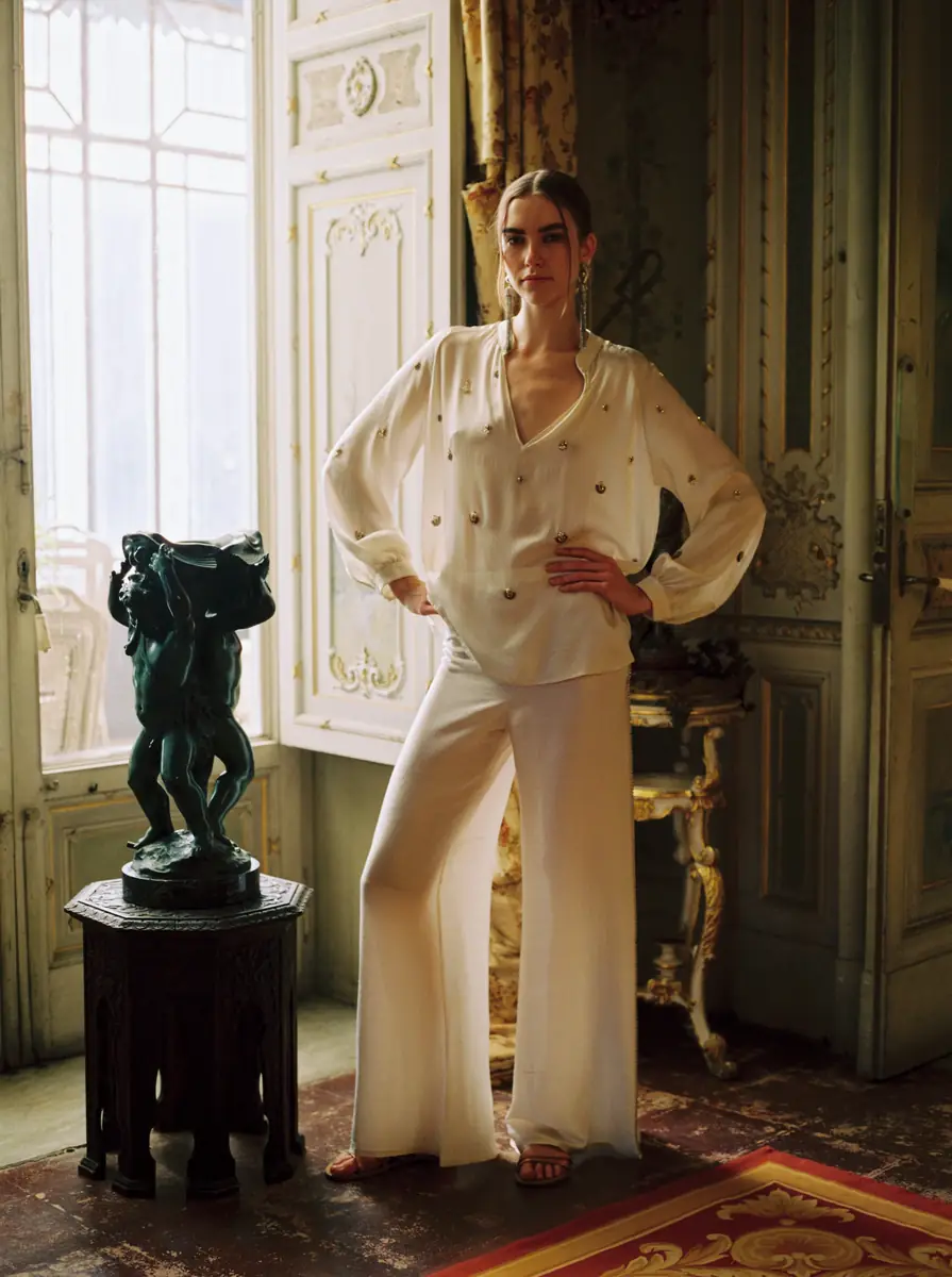 Emporio Sirenuse Blair Trousers in Dupion Silk | Thumbnail 7 Emporio Sirenuse Blair Trousers in Dupion Silk | Thumbnail 7